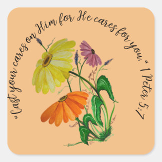 Sticker Carré Parlez Jésus Maisies Multicolores