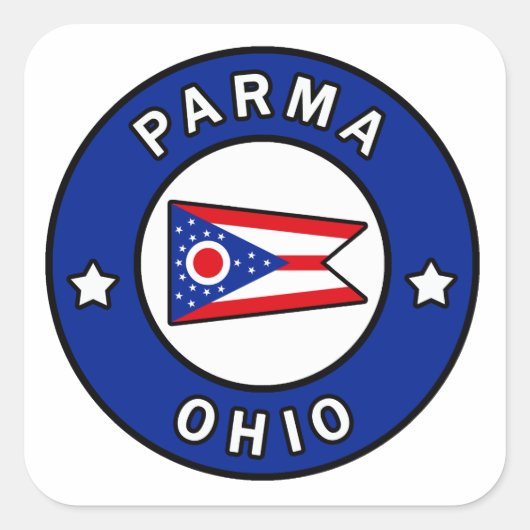 Sticker Carré Parma Ohio (Devant)