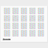 Sticker Carré Parmi Les Étoiles (Feuille)