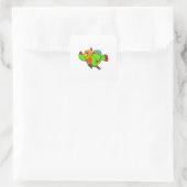 Sticker Carré Parrot as Hiker (Sac)