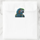 Sticker Carré Parrot Macaw coloré (Sac)