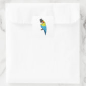 Sticker Carré Parrot with Cylinder (Sac)