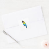 Sticker Carré Parrot with Cylinder (Enveloppe)
