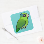 Sticker Carré Parrotlet Pacifique vert (Enveloppe)