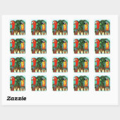 STICKER CARRÉ PARROTS (Feuille)