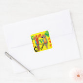 STICKER CARRÉ PARROTS (Enveloppe)