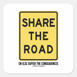 Sticker Carré Partager Le Chemin Ou Avoir Les Conséquences