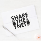 Sticker Carré Partagez le Net (Enveloppe)