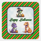 Sticker Carré Parti Dino-Mash d'Halloween (Devant)