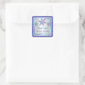 Sticker Carré Parties scintillant Aqua en argent violet REGARDER (Sac)