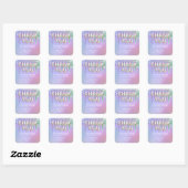 Sticker Carré Parties scintillant arc-en-ciel gouttes Fille Anni (Feuille)