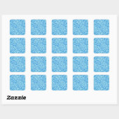 Sticker Carré Parties scintillant bleue Imprimer Zebra Stripe Mo (Feuille)