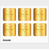 Sticker Carré Parties scintillant brillante or orange brillant a (Feuille)