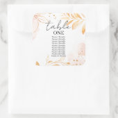 Sticker Carré Parties scintillant d'aquarelle dorée Numéro de ta (Sac)