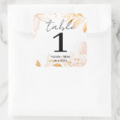 Sticker Carré Parties scintillant d'aquarelle dorée Numéro de ta (Sac)