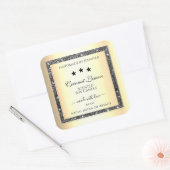 Sticker Carré Parties scintillant d'argent brillant effet or Éti (Enveloppe)