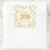 Sticker Carré Parties scintillant d'or chic (Sac)