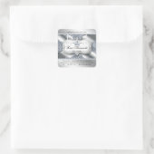 Sticker Carré Parties scintillant en argent du sal (Sac)