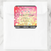 Sticker Carré Parties scintillant en or rose glamour Produit Bij (Sac)