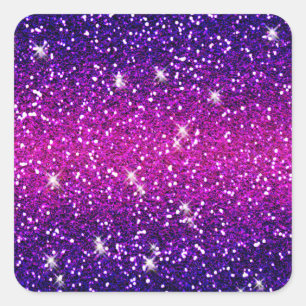 Sticker Carré Parties scintillant Étincelles Purple Pink Texture