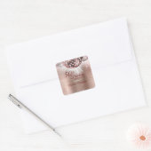 Sticker Carré Parties scintillant Gold Rose tendance Glam 50 & F (Enveloppe)