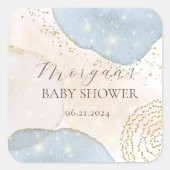 Sticker Carré Parties scintillant magique Abstrait Baby shower M (Devant)