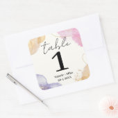 Sticker Carré Parties scintillant Noir Calligraphie Numéros de t (Enveloppe)