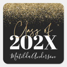 parties scintillant noire et or classe de graduati