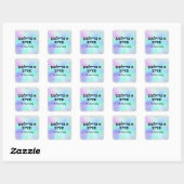 Sticker Carré Parties scintillant personnalisée Pastel Jewish A  (Feuille)
