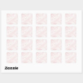 Sticker Carré Parties scintillant rose moderne marbre (Feuille)