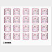 Sticker Carré Parties scintillant rose, violet REGARDER Les floc (Feuille)