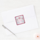 Sticker Carré Parties scintillant rose, violet REGARDER Les floc (Enveloppe)