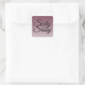 Sticker Carré Parties scintillant violette Ombre 60 et Sassy 60e (Sac)