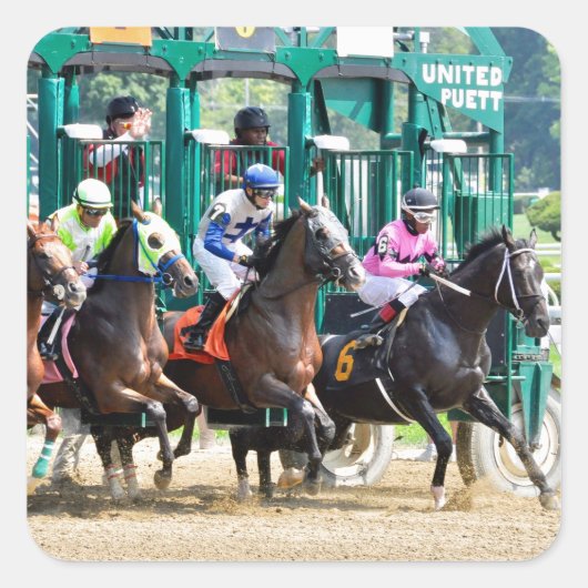 Sticker Carré Partir à Saratoga (Devant)