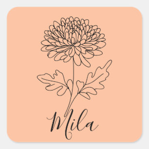 Sticker Carré Paruline thermique