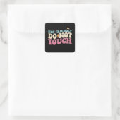 Sticker Carré Pas Amical Ne Touchez Pas Amusant Introvert (Sac)