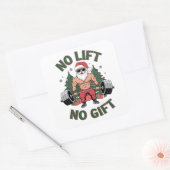 Sticker Carré Pas d'ascenseur Pas de cadeau Amusant Santa Claus (Enveloppe)
