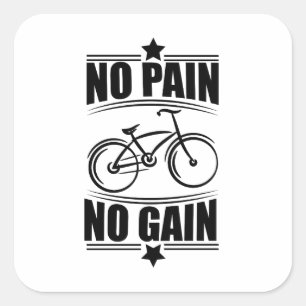 Sticker Carré Pas de douleur pas de gain