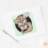 Sticker Carré pas de fourrure (Enveloppe)