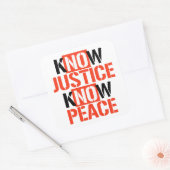 Sticker Carré Pas de justice ni de paix (Enveloppe)