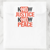 Sticker Carré Pas de justice ni de paix (Sac)