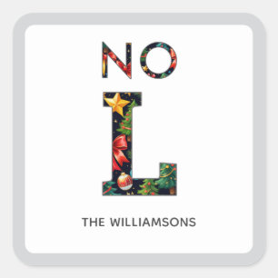 Sticker Carré "Pas de L" Noël drôle personnalisé Humoristique