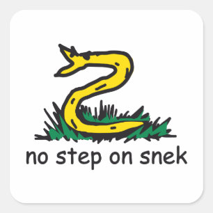 Sticker Carré Pas de marche sur les mèmes de snek Gadsden SnekRi
