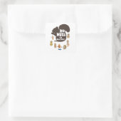 Sticker Carré Pas de noix Je suis Allergic Peanut Sensibilisatio (Sac)