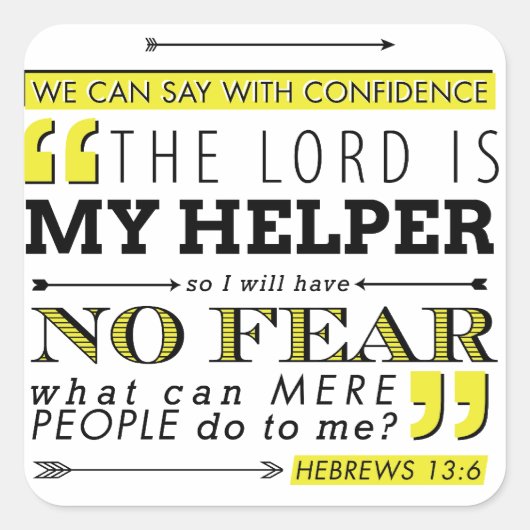 Sticker Carré Pas de peur (Devant)