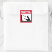 Sticker Carré Pas de plongée (Mosasaurus) (Sac)