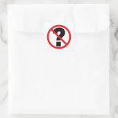 Sticker Carré Pas de questions (Sac)