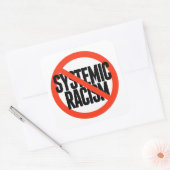 Sticker Carré Pas de racisme systémique (Enveloppe)