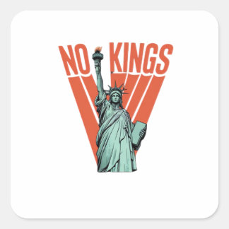 Sticker Carré Pas de rois Statue de protestation Classique améri