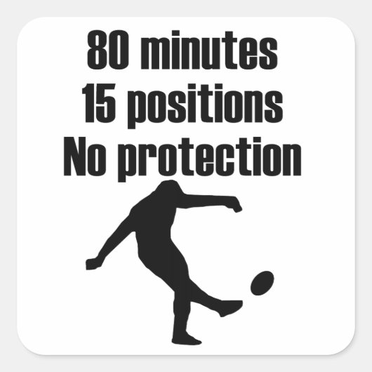 Sticker Carré Pas de Rugby de protection (Devant)